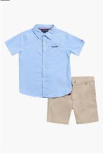 Tommy Hilfiger Short Sleeve Button-Up Shirt & Shorts Set