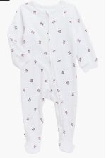 Tommy Hilfiger Allover Logo Footie-White