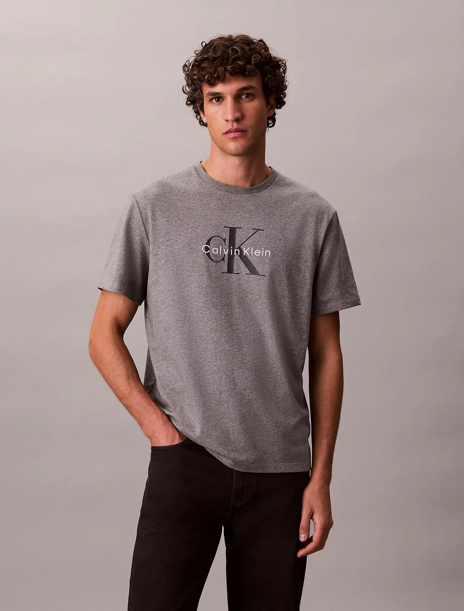 Monologo Tee-Med Grey Heather