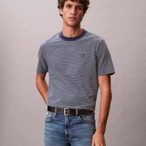 Stripe Relaxed T-Shirt-Dark Denim