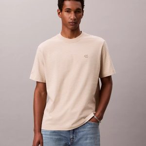Stripe Relaxed T-Shirt-White Pepper