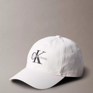 Embroidered Monologo Baseball Cap-Bright White