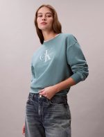 Monologo French Terry Relaxed Sweatshirt-Arctic