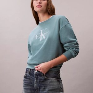 Monologo French Terry Relaxed Sweatshirt-Arctic