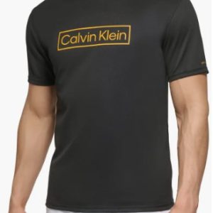 Calvin Klein Short Sleeve Moisture Wicking Top-Black