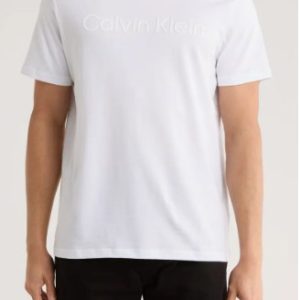 Calvin Klein Standard Logo Cotton Crewneck T-Shirt-Bright White