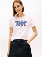 Varsity Tommy Logo T-Shirt-Pink Heather