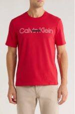 Calvin Klein Double Standard Logo Graphic T-Shirt-Chili Pepper