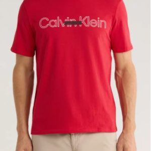 Calvin Klein Double Standard Logo Graphic T-Shirt-Chili Pepper