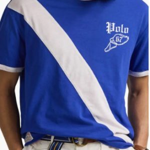 Polo Ralph Lauren Uneven Jersey Graphic T-Shirt-Cruise Royal Multi
