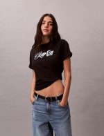 Raised Logo Graphic Boxy T-Shirt-Black