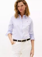 Regular Fit Stripe Stretch Oxford Shirt-Blue/White Stripe