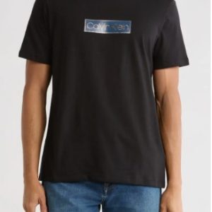 Calvin Klein Logo Cotton T-Shirt-Black