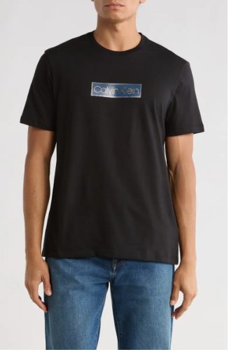 Calvin Klein Logo Cotton T-Shirt-Black