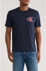 Fade Logo Graphic T-Shirt-Dark Sapphire