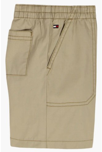 Logo Graphic T-Shirt & Cargo Shorts Set-Beige - Image 4