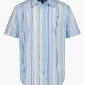 Kids' Variegated Stripe Short Sleeve Button-Up Shirt-