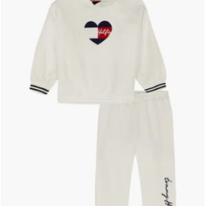 Tommy Hilfiger Fleece Hoodie & Pants Set-White