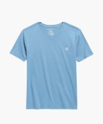 Kids' Monogram V-Neck T-Shirt-Blue Heaven