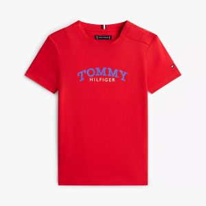 Kids' Tommy Logo T-Shirt-Rapid Red