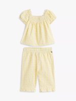 Babies' Gingham Top & Pant Set-Citronella