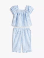 Babies' Gingham Top & Pant Set-Breezy Blue