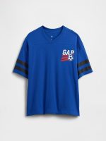 Kids Oversized Soccer T-Shirt-Royal Blue Gem