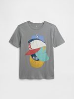 Kids Graphic T-Shirt-Pilot Gray