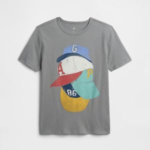 Kids Graphic T-Shirt-Pilot Gray