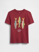 Kids Graphic T-Shirt-Red Clay