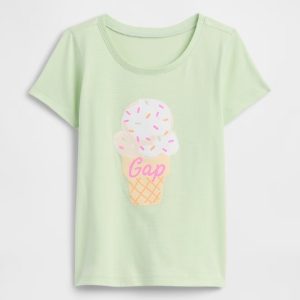 babyGap Graphic T-Shirt-Ice Cream Green