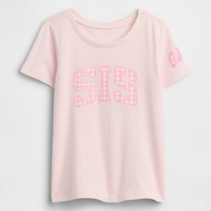babyGap Graphic T-Shirt-Spring Pink Gingham
