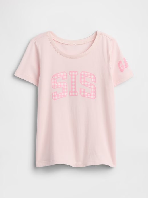 babyGap Graphic T-Shirt-Spring Pink Gingham