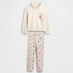 babyGap Two-Piece Outfit Set-Ivory Cream Frost Mon Amour Cherries