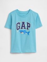 babyGap Logo T-Shirt-Blanket Blue Shark