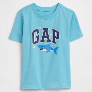 babyGap Logo T-Shirt-Blanket Blue Shark