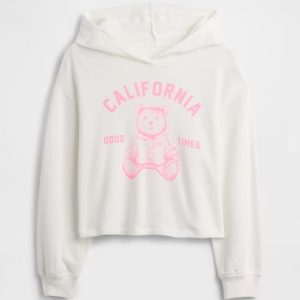 Kids Relaxed French Terry Hoodie-New Off White