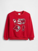 babyGap Relaxed Crewneck Sweatshirt-Modern Red Firetruck