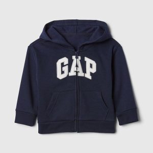 babyGap Relaxed Logo Zip Hoodie-Tapestry Navy