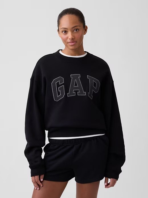 Adult Relaxed Gap Logo Sweatshirt-Black - Image 2