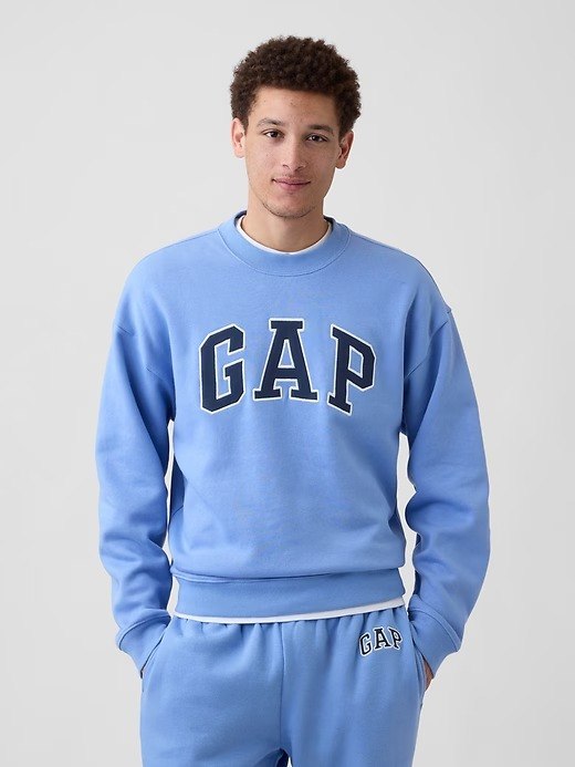 Adult Relaxed Gap Logo Sweatshirt-Bright Hyacinth Blue