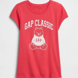 Kids Graphic T-Shirt-Strawberry Field Red