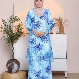 BAJU KURUNG SULAM SERI-ROYAL BLUE