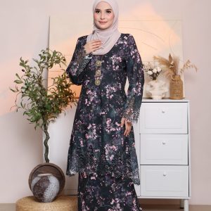 BAJU KURUNG SULAM SERI-HITAM