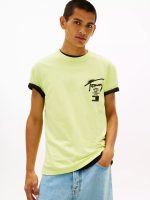 Tommy Jeans Spray Paint Logo T-Shirt-Faded Lime