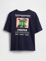 Kids Relaxed Graphic T-Shirt-Navy Uniform