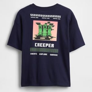 Kids Relaxed Graphic T-Shirt-Navy Uniform