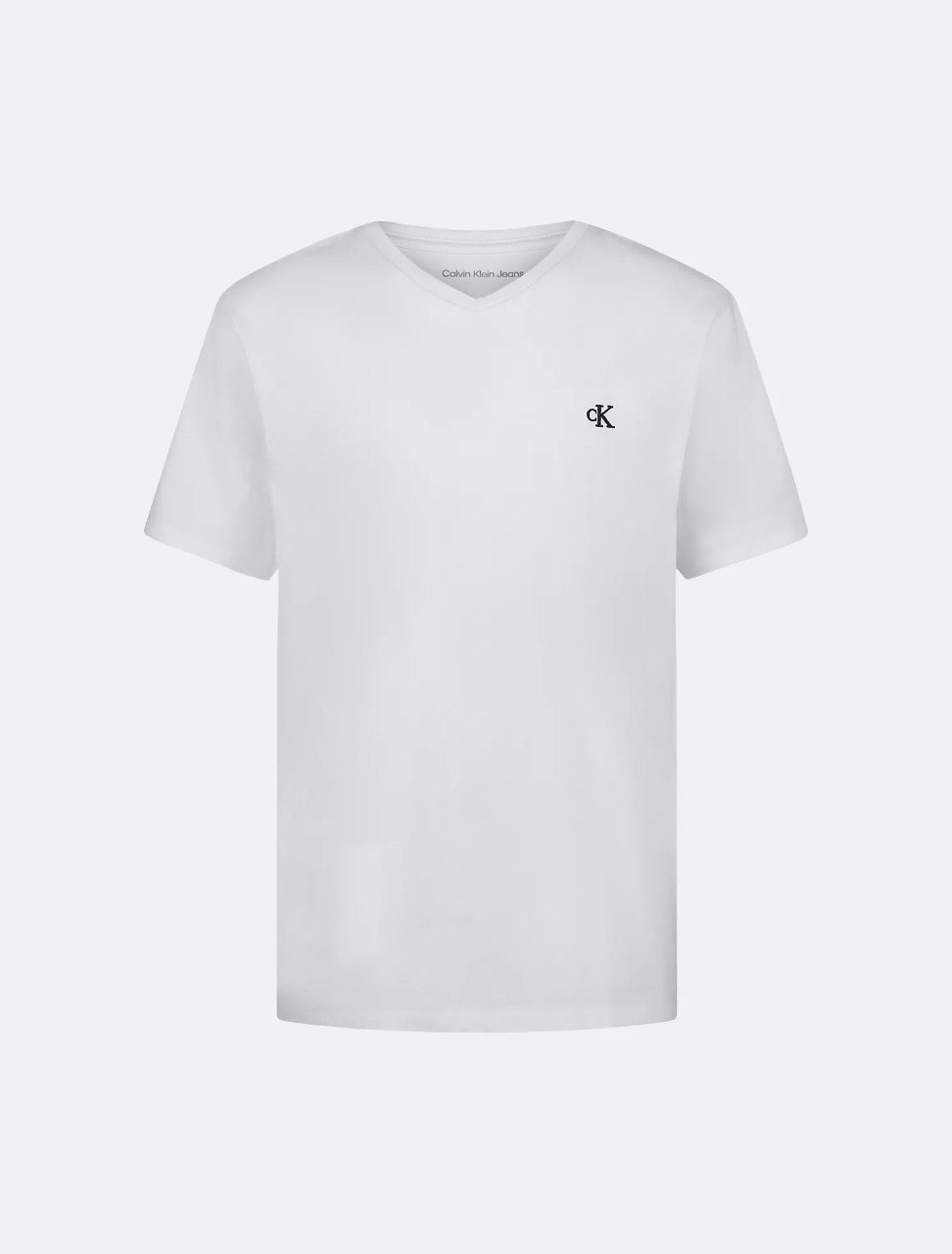 Boys Monogram V-Neck T-Shirt-White