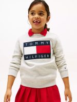 Kids' Flag Badge Sweatshirt-Light Grey Heather