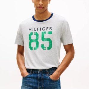 Hilfiger 85 Logo T-Shirt-Grey Heather